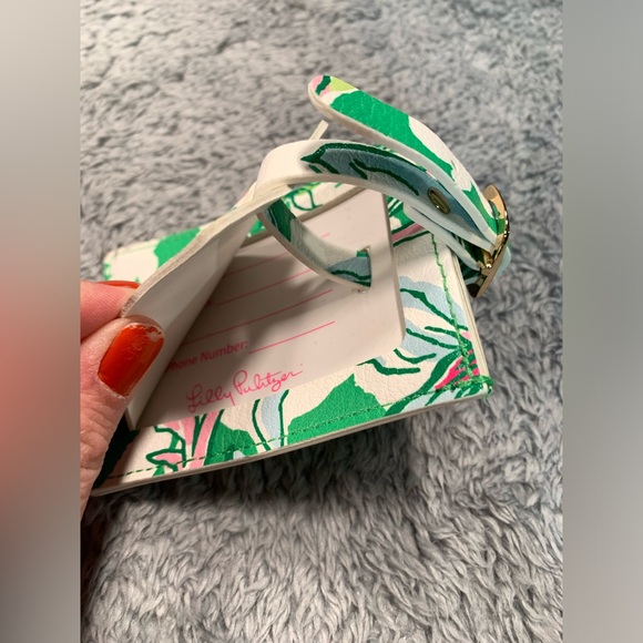 Lilly Pulitzer Floral Luggage Tag with Gold Accent - Picture 5 of 5